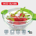 High borosilicate glass pot with PP lids and steamer